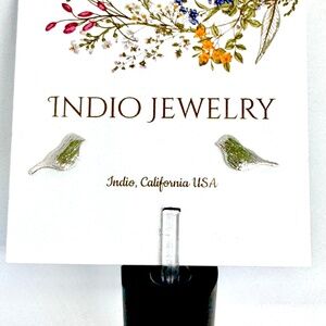 New Tiny Silver Plated Bird Stud Hypoallergenic Earrings #E102